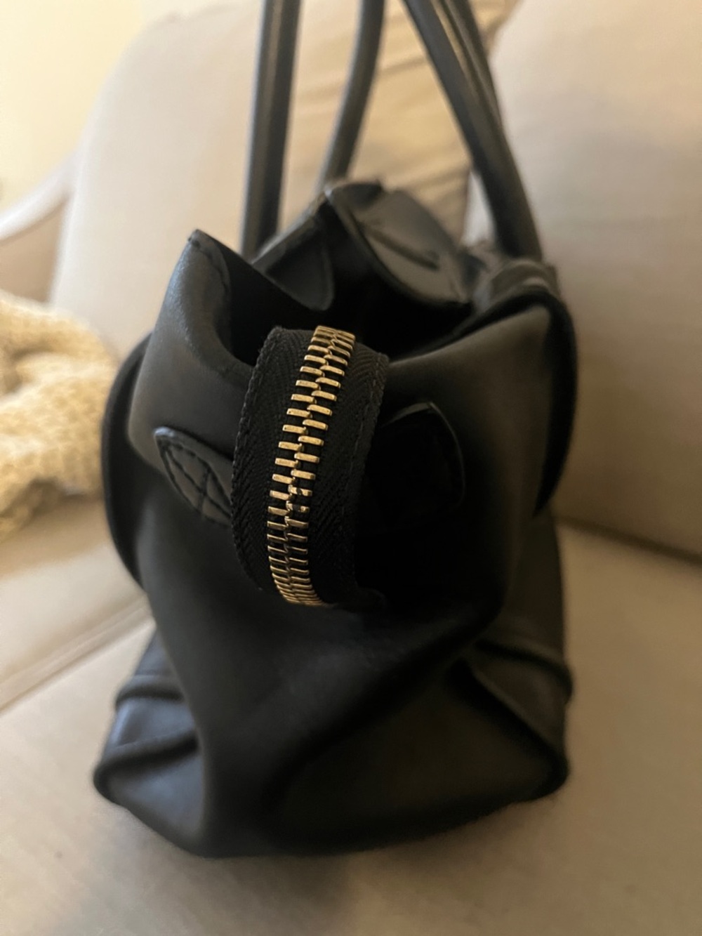 Celine Black Leather Tote with Gold Hardware - Picture 7 of 12